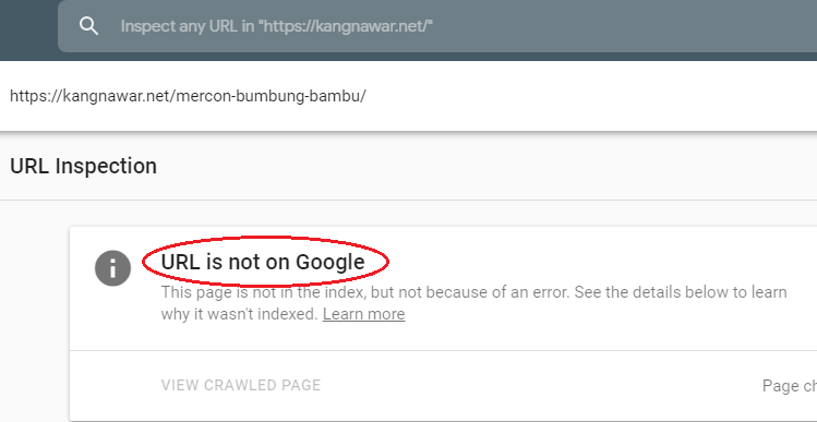 Cara Request Indexing Artikel